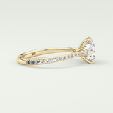 2.0 CT Round Cut Pave Style Lab-Grown Diamond Engagement Ring 3