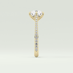 2.0 CT Round Cut Pave Style Lab-Grown Diamond Engagement Ring 4