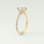 2.0 CT Round Cut Pave Style Lab-Grown Diamond Engagement Ring 5