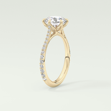 2.0 CT Round Cut Pave Style Lab-Grown Diamond Engagement Ring 5