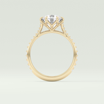 2.0 CT Round Cut Pave Style Lab-Grown Diamond Engagement Ring 6