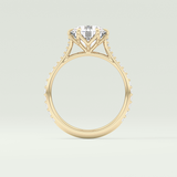 2.0 CT Round Cut Pave Style Lab-Grown Diamond Engagement Ring 6