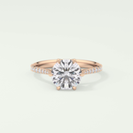 2.0 CT Round Cut Pave Style Lab-Grown Diamond Engagement Ring 7