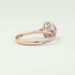 2.0 CT Round Cut Pave Style Lab-Grown Diamond Engagement Ring 8