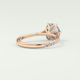 2.0 CT Round Cut Pave Style Lab-Grown Diamond Engagement Ring 8