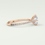 2.0 CT Round Cut Pave Style Lab-Grown Diamond Engagement Ring 9