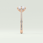 2.0 CT Round Cut Pave Style Lab-Grown Diamond Engagement Ring 10