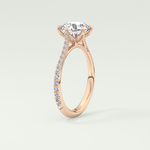 2.0 CT Round Cut Pave Style Lab-Grown Diamond Engagement Ring 11