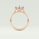 2.0 CT Round Cut Pave Style Lab-Grown Diamond Engagement Ring 12