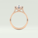 2.0 CT Round Cut Pave Style Lab-Grown Diamond Engagement Ring 12