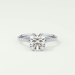 2.0 CT Round Cut Pave Style Lab-Grown Diamond Engagement Ring 13