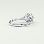 2.0 CT Round Cut Pave Style Lab-Grown Diamond Engagement Ring 14