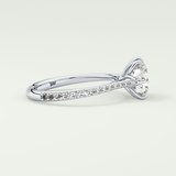 2.0 CT Round Cut Pave Style Lab-Grown Diamond Engagement Ring 15