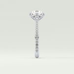 2.0 CT Round Cut Pave Style Moissanite Engagement Ring