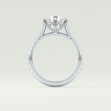 2.0 CT Round Cut Pave Style Lab-Grown Diamond Engagement Ring 18