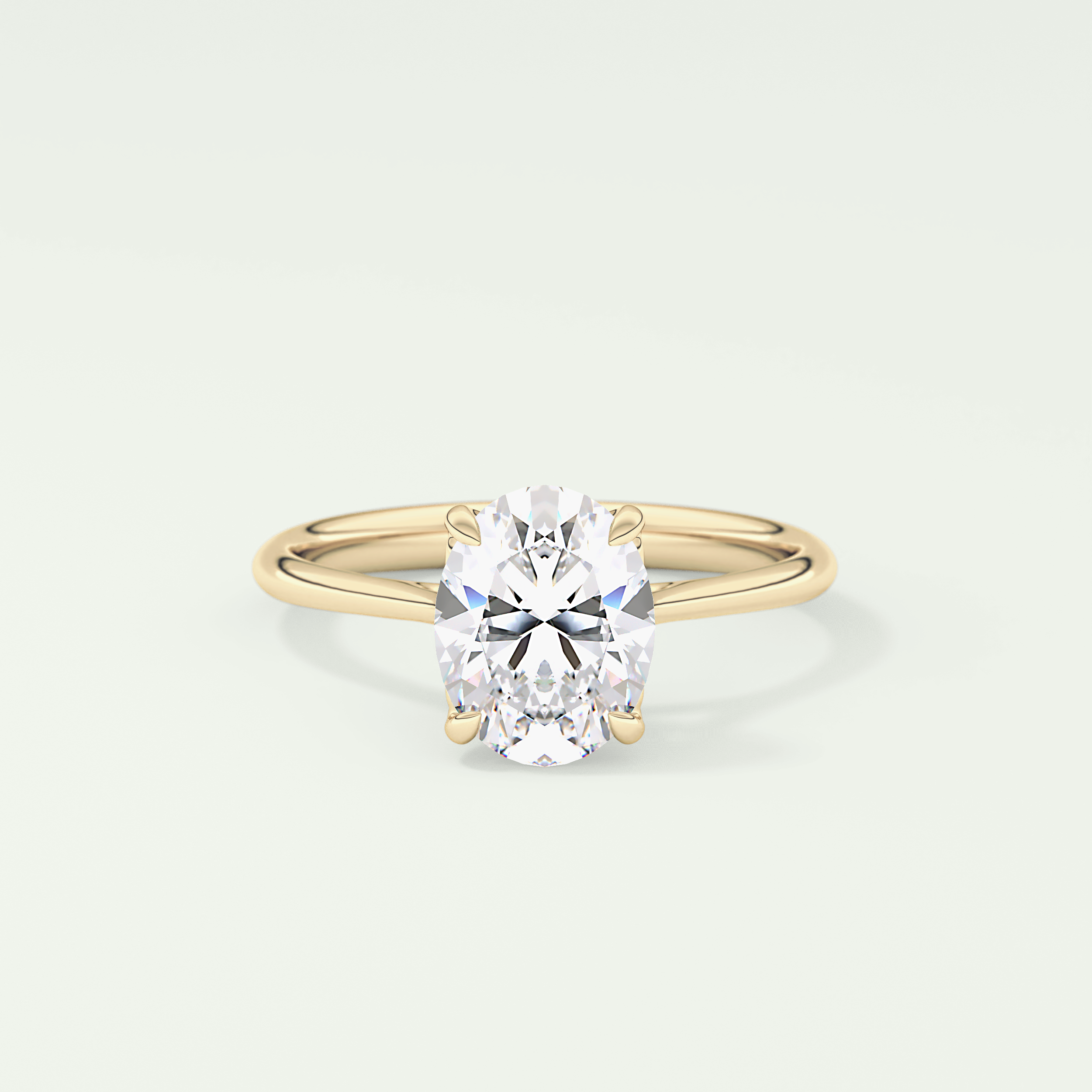 1.5 CT Oval Cut Solitaire Lab-Grown Diamond Engagement Ring 1