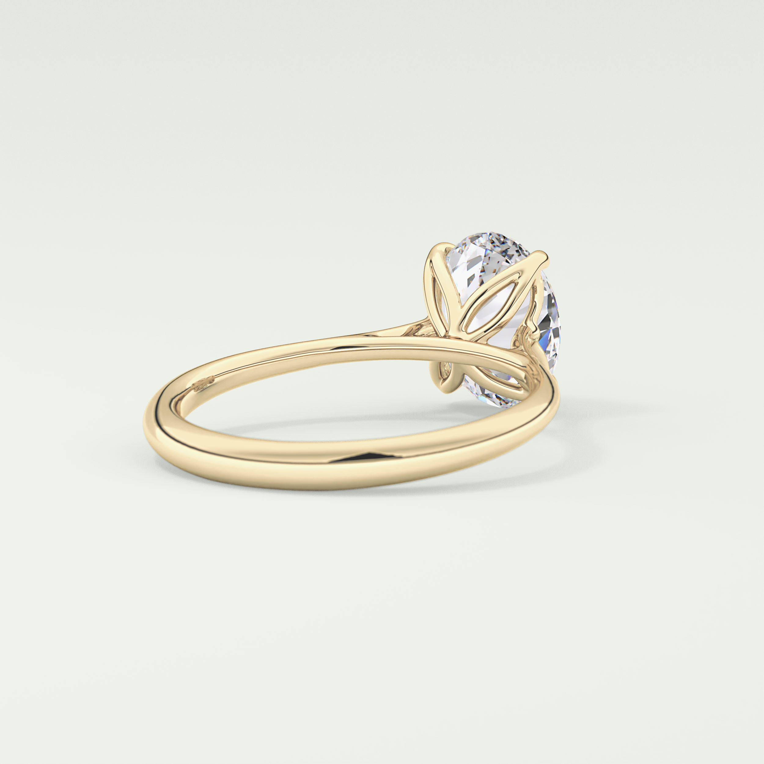1.5 CT Oval Cut Solitaire Lab-Grown Diamond Engagement Ring 2