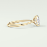 1.5 CT Oval Cut Solitaire Lab-Grown Diamond Engagement Ring 3