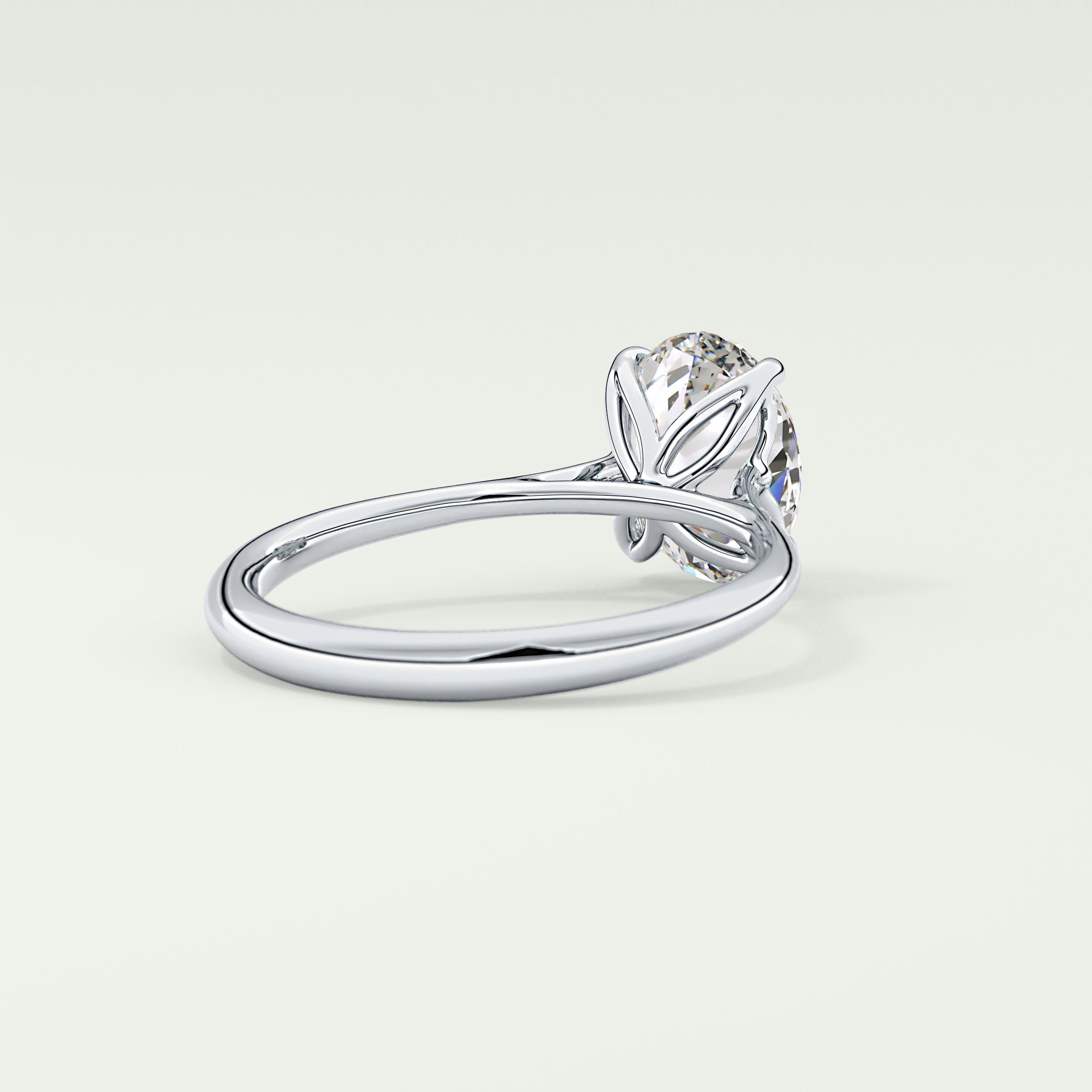1.5 CT Oval Cut Solitaire Lab-Grown Diamond Engagement Ring 14