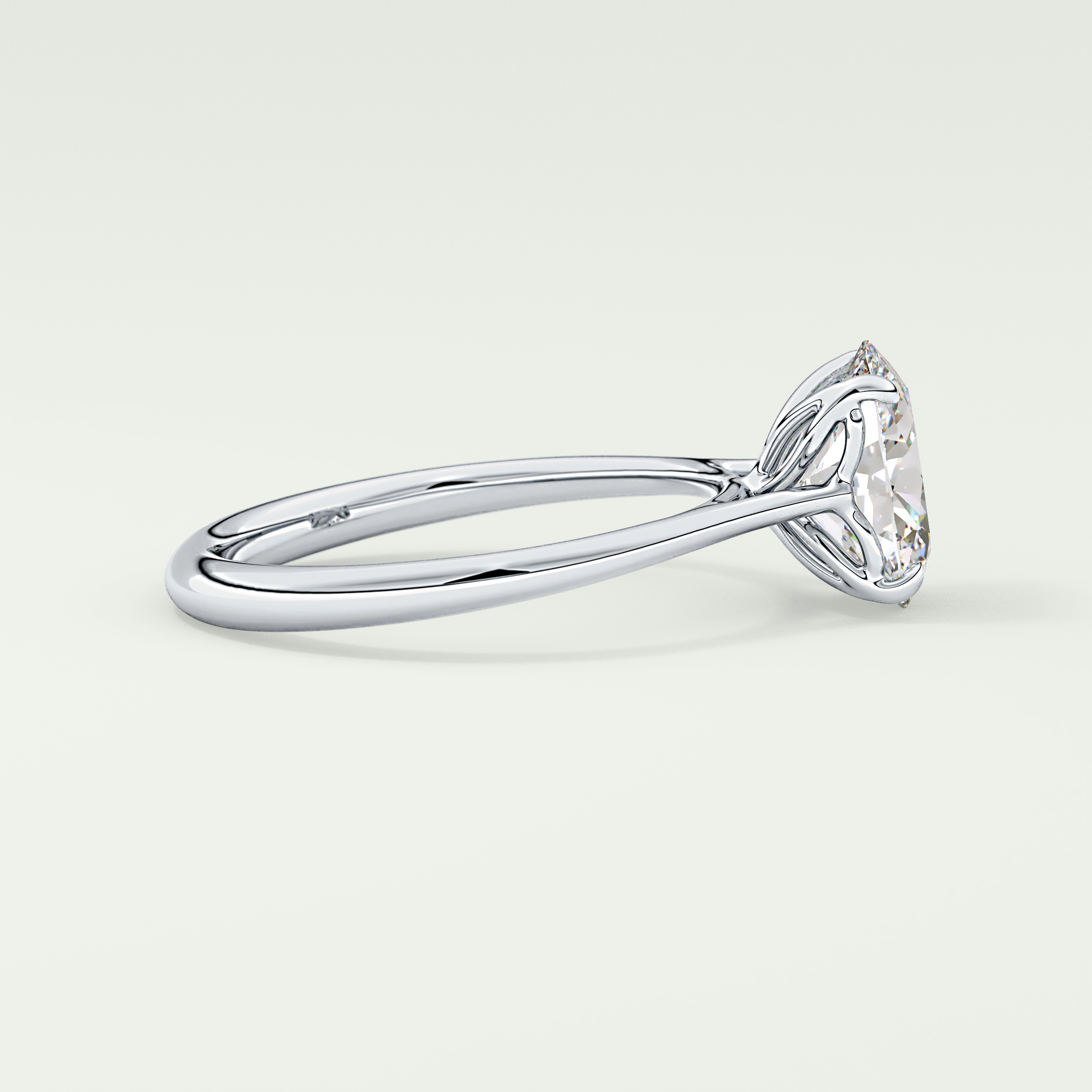 1.5 CT Oval Cut Solitaire Lab-Grown Diamond Engagement Ring 15