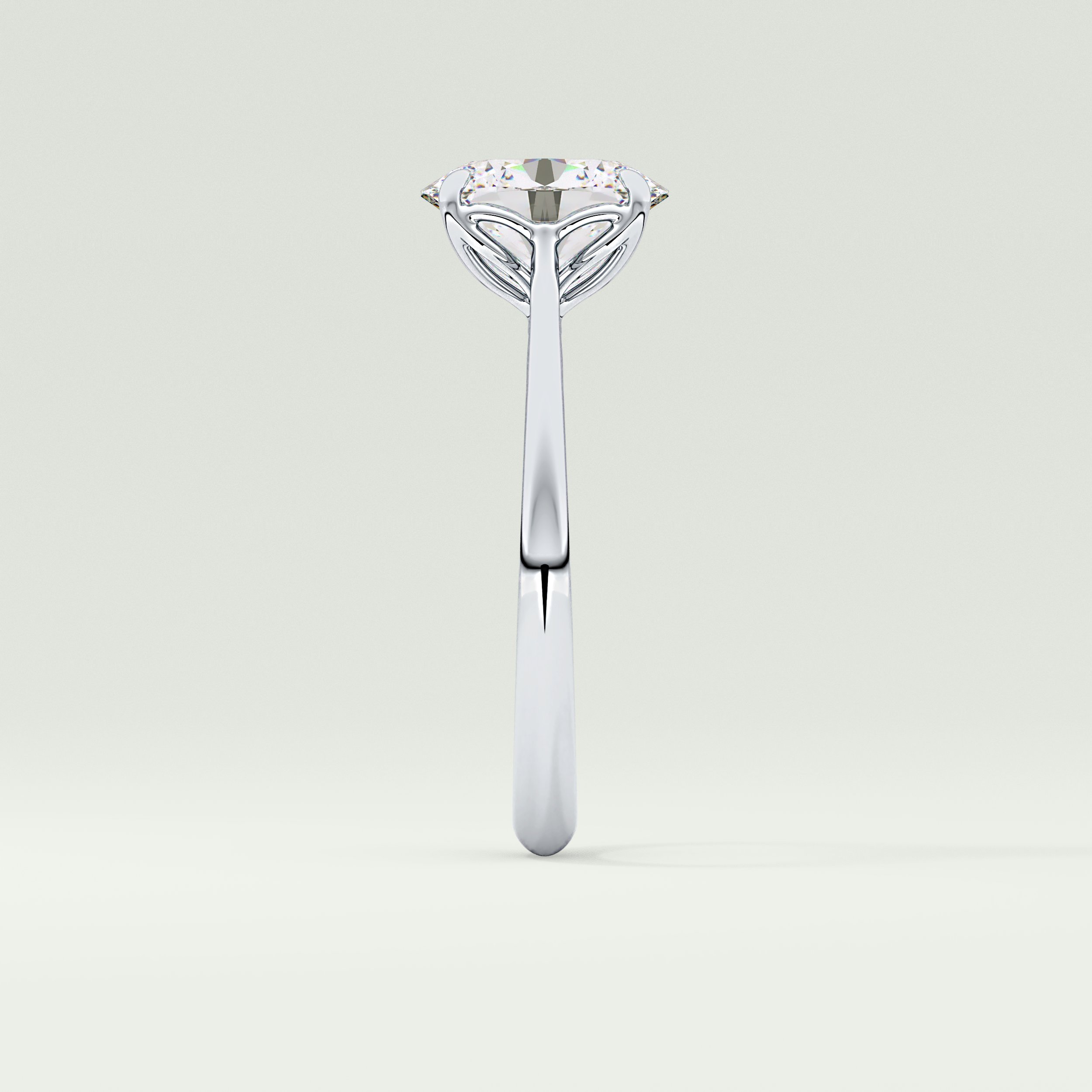 1.5 CT Oval Cut Solitaire Lab-Grown Diamond Engagement Ring 16