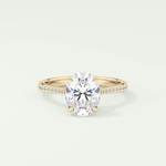 1.5 CT Oval Cut Pave Style Lab-Grown Diamond Engagement Ring 1