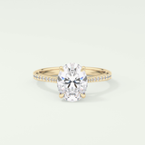 1.5 CT Oval Cut Pave Style Lab-Grown Diamond Engagement Ring 1
