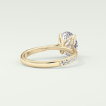 1.5 CT Oval Cut Pave Style Lab-Grown Diamond Engagement Ring 2