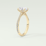 1.5 CT Oval Cut Pave Style Lab-Grown Diamond Engagement Ring 5