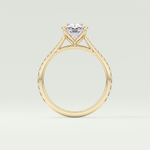 1.5 CT Oval Cut Pave Style Lab-Grown Diamond Engagement Ring 6