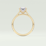 1.5 CT Oval Cut Pave Style Lab-Grown Diamond Engagement Ring 6