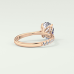 1.5 CT Oval Cut Pave Style Lab-Grown Diamond Engagement Ring 8