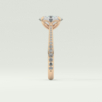 1.5 CT Oval Cut Pave Style Lab-Grown Diamond Engagement Ring 10