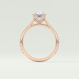 1.5 CT Oval Cut Pave Style Lab-Grown Diamond Engagement Ring 12