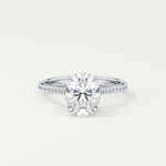 1.5 CT Oval Cut Pave Style Lab-Grown Diamond Engagement Ring 13