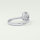 1.5 CT Oval Cut Pave Style Lab-Grown Diamond Engagement Ring 14