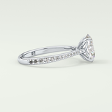 1.5 CT Oval Cut Pave Style Lab-Grown Diamond Engagement Ring 15