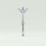 1.5 CT Oval Cut Pave Style Lab-Grown Diamond Engagement Ring 16