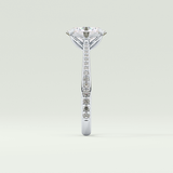 1.5 CT Oval Cut Pave Style Lab-Grown Diamond Engagement Ring 16