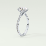 1.5 CT Oval Cut Pave Style Lab-Grown Diamond Engagement Ring 17