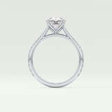 1.5 CT Oval Cut Pave Style Lab-Grown Diamond Engagement Ring 18
