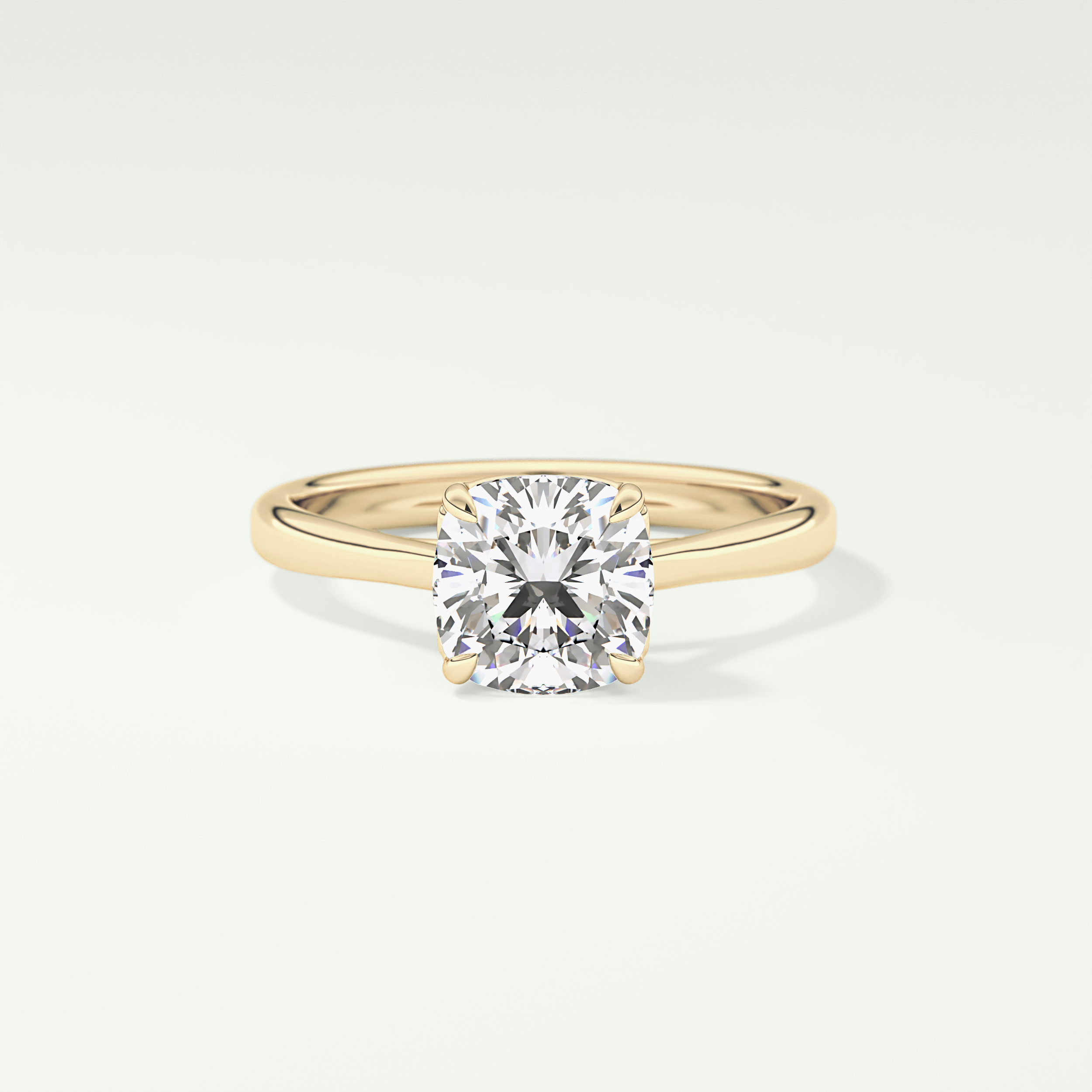2.0 CT Cushion Cut Solitaire Lab-Grown Diamond Engagement Ring 1