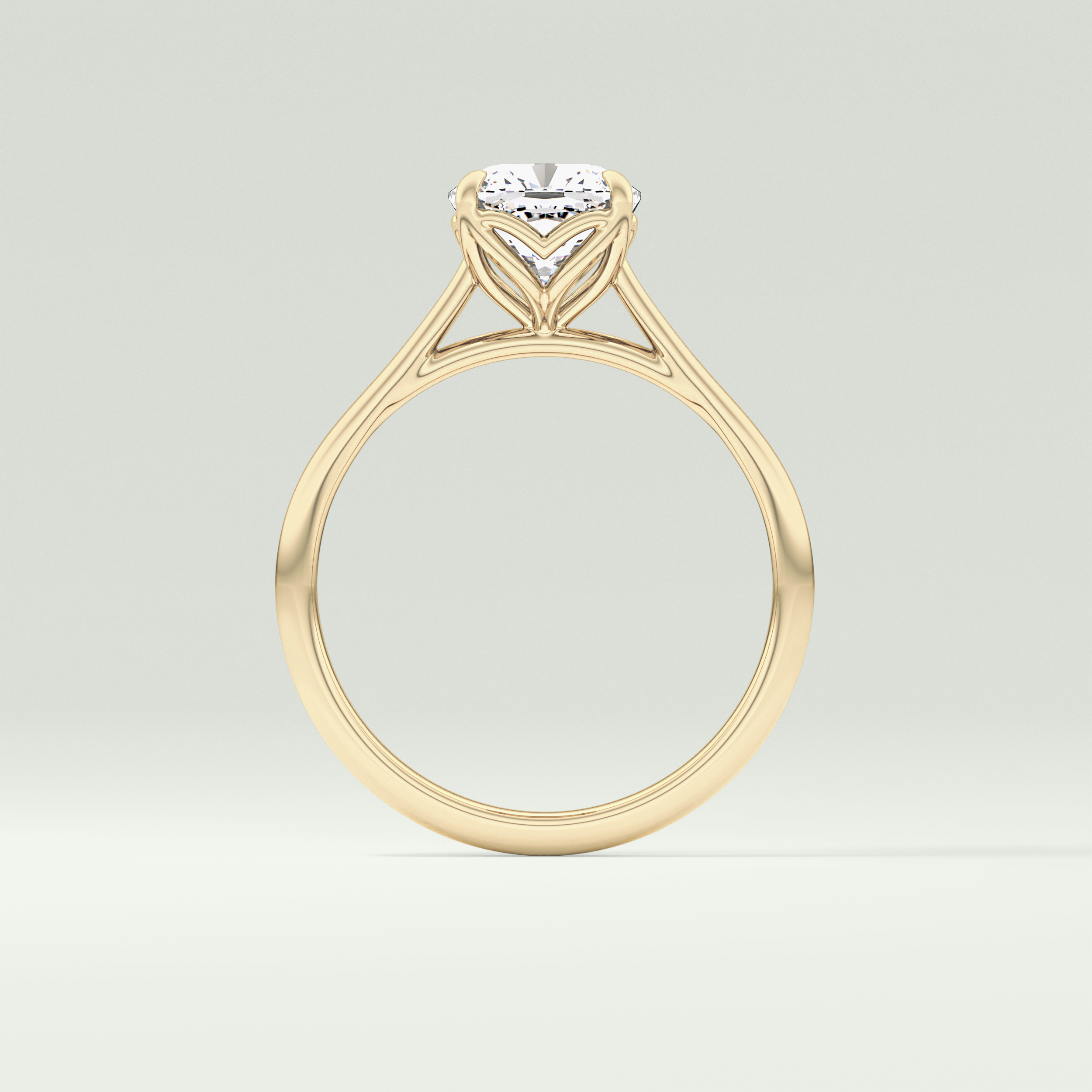 2.0 CT Cushion Cut Solitaire Lab-Grown Diamond Engagement Ring 6