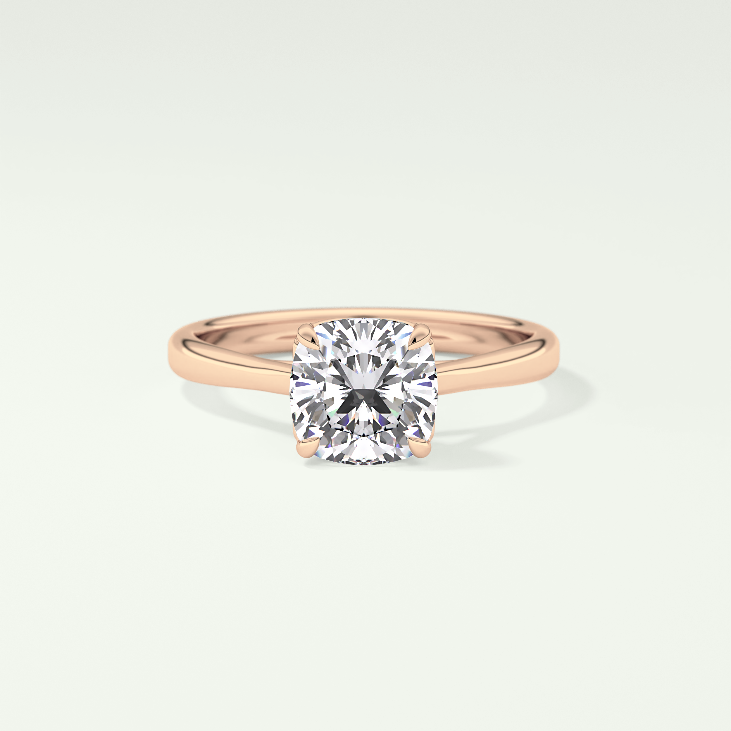 2.0 CT Cushion Cut Solitaire Lab-Grown Diamond Engagement Ring 7