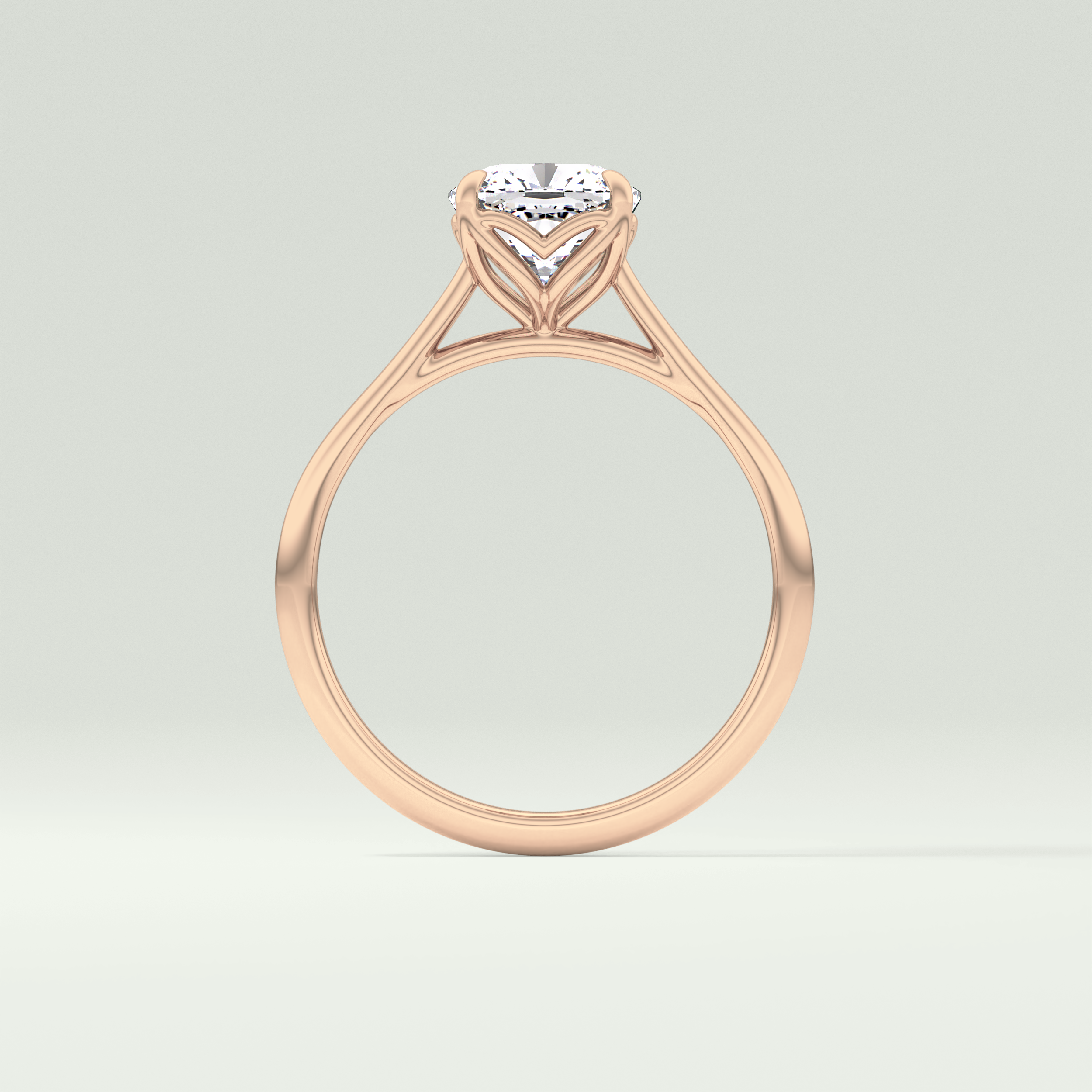 2.0 CT Cushion Cut Solitaire Lab-Grown Diamond Engagement Ring 12