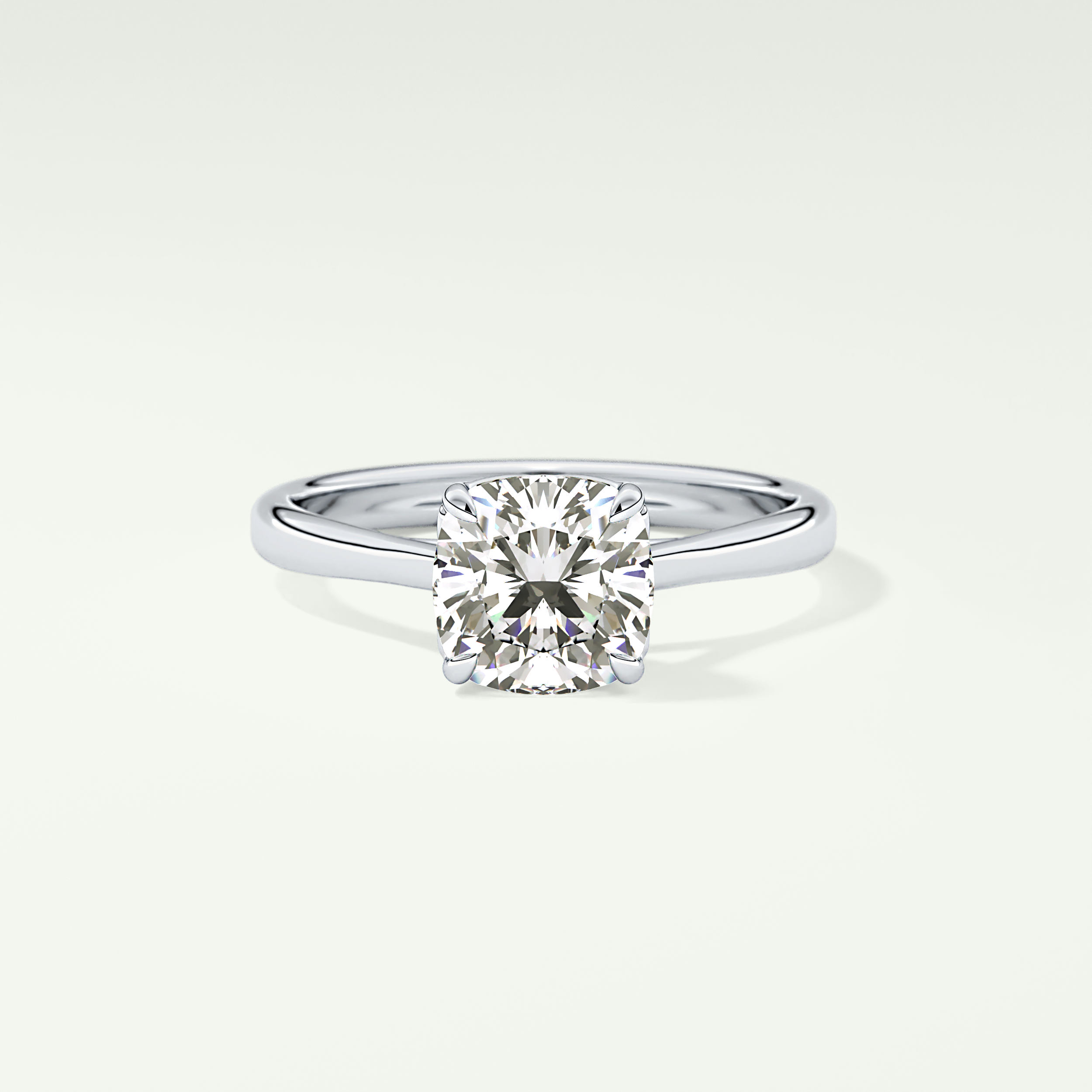 2.0 CT Cushion Cut Solitaire Lab-Grown Diamond Engagement Ring 13