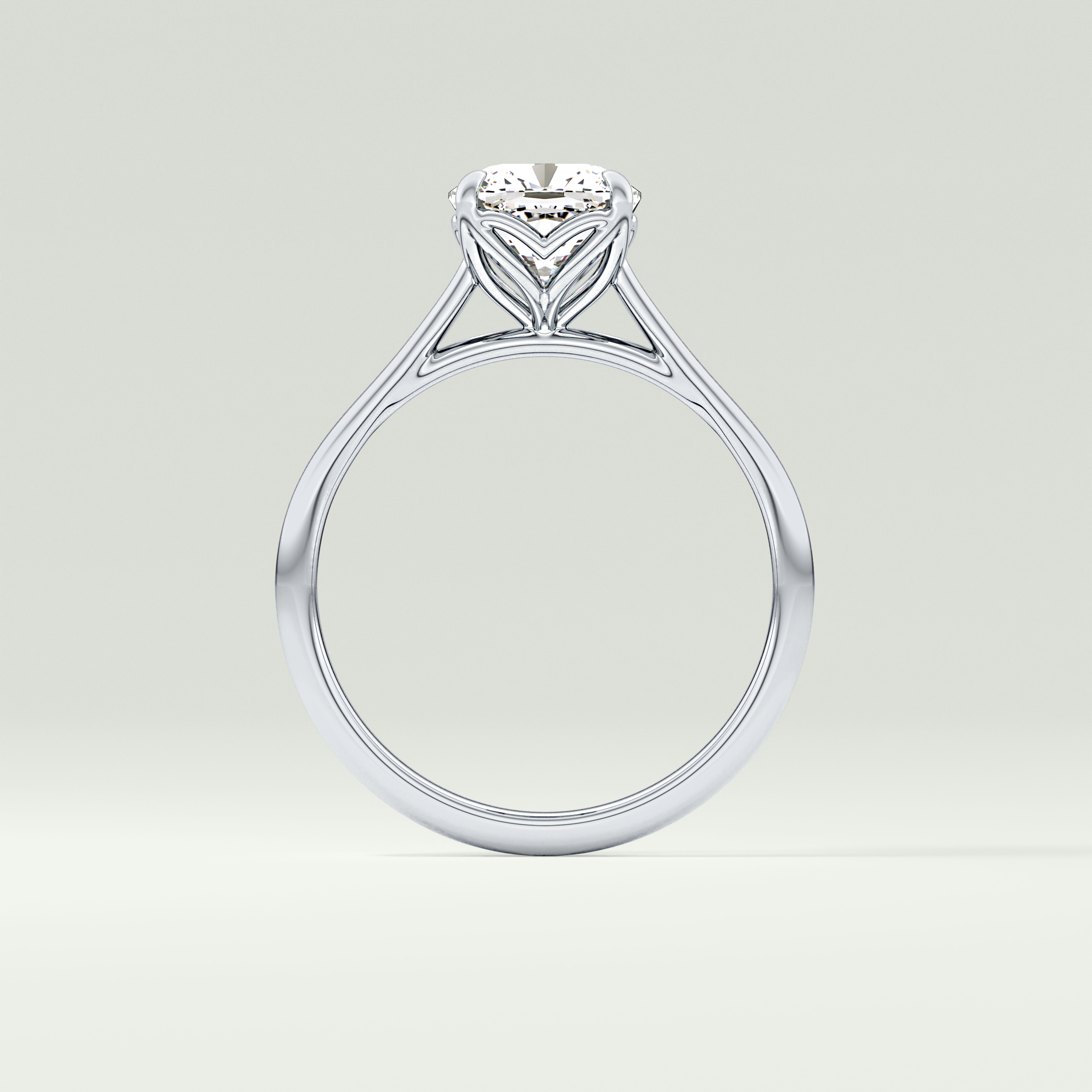 2.0 CT Cushion Cut Solitaire Lab-Grown Diamond Engagement Ring 18