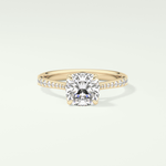 2.0 CT Cushion Cut Pave Style Lab-Grown Diamond Engagement Ring 1