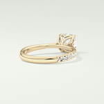 2.0 CT Cushion Cut Pave Style Lab-Grown Diamond Engagement Ring 2