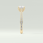 2.0 CT Cushion Cut Pave Style Lab-Grown Diamond Engagement Ring 4